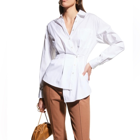 VERONICA BEARD ROSAMUND SHIRT in white SIZE 6 - Picture 4 of 14